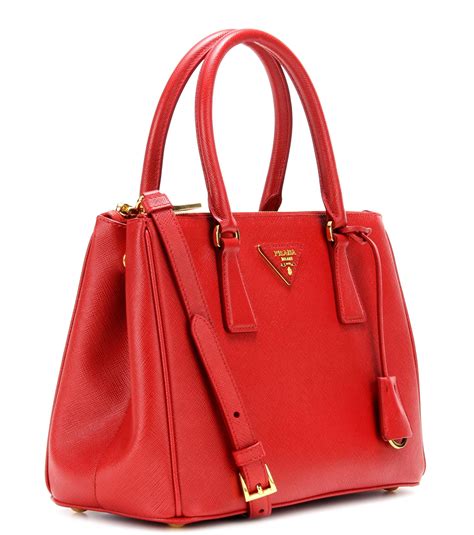 prada galleria saffiano leather satchel red|Prada saffiano leather crossbody bag.